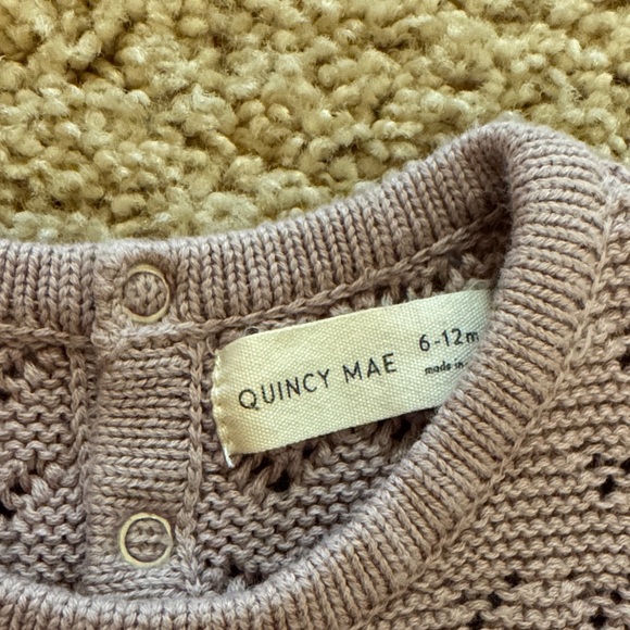 Quincy Mae Knit Ruffle Baby One Piece - Picture 2 of 3